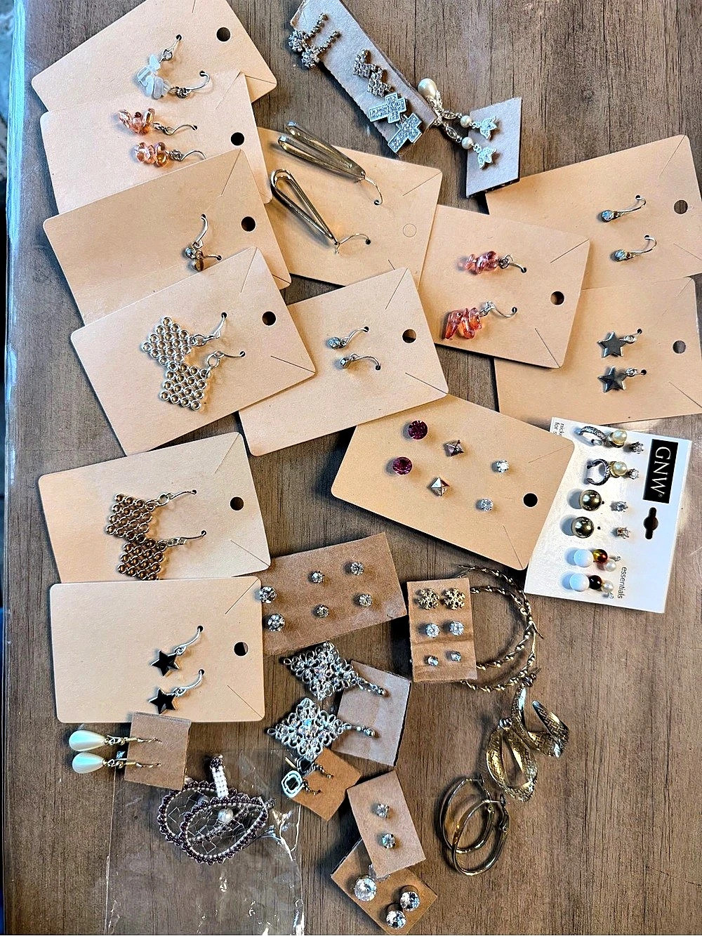 Assorted Earrings Lot Bulk Silver & Gold Tone Classic Delicate Jewelry Bundle